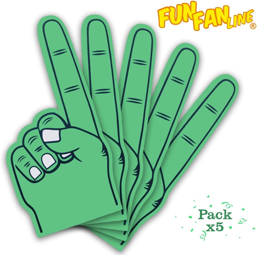 Fun Fan LINE - Riesige farbige Eva-Gummi Hand. Handschuh mit Finger riesen. Doppelseitiger Druck und