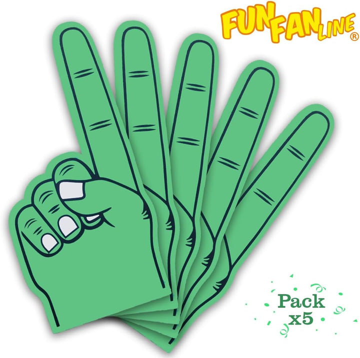 Fun Fan LINE - Riesige farbige Eva-Gummi Hand. Handschuh mit Finger riesen. Doppelseitiger Druck und