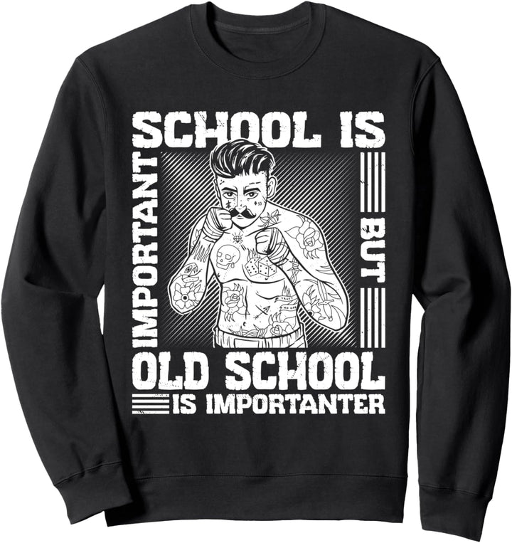 Bare Knuckle Boxing Outfit Old School MMA Fighter Boxer Sweatshirt