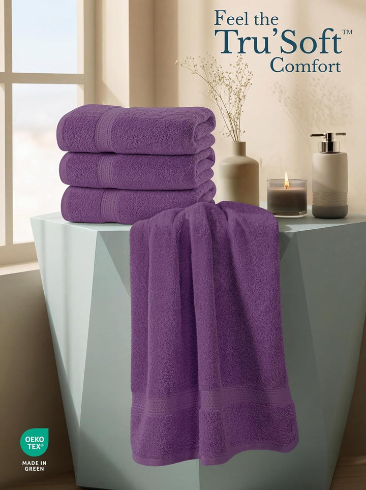 Utopia Towels - 4er-Pack Badetücher Set Premium 100% ringgesponnene Baumwolle 69 x 137 cm Handtücher