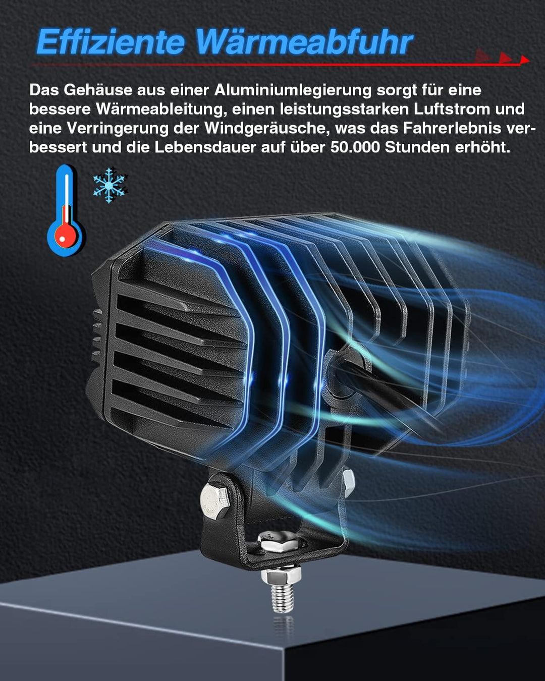 CO LIGHT LED Arbeitsscheinwerfer 12v Led Scheinwerfer 24v Zusatzscheinwerfer auto 4 zoll 2 stück×48W