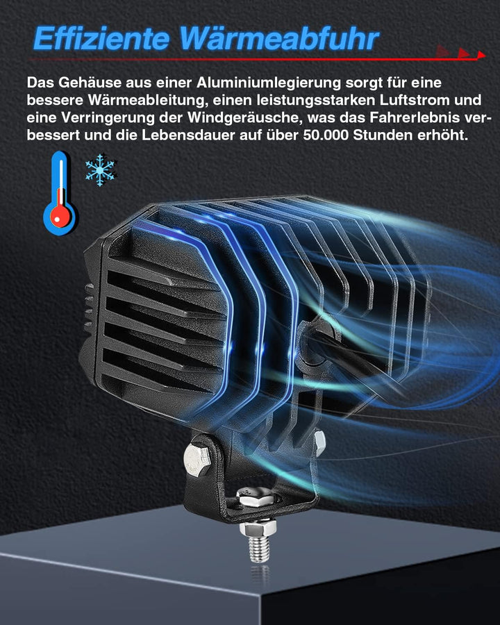 CO LIGHT LED Arbeitsscheinwerfer 12v Led Scheinwerfer 24v Zusatzscheinwerfer auto 4 zoll 2 stück×48W