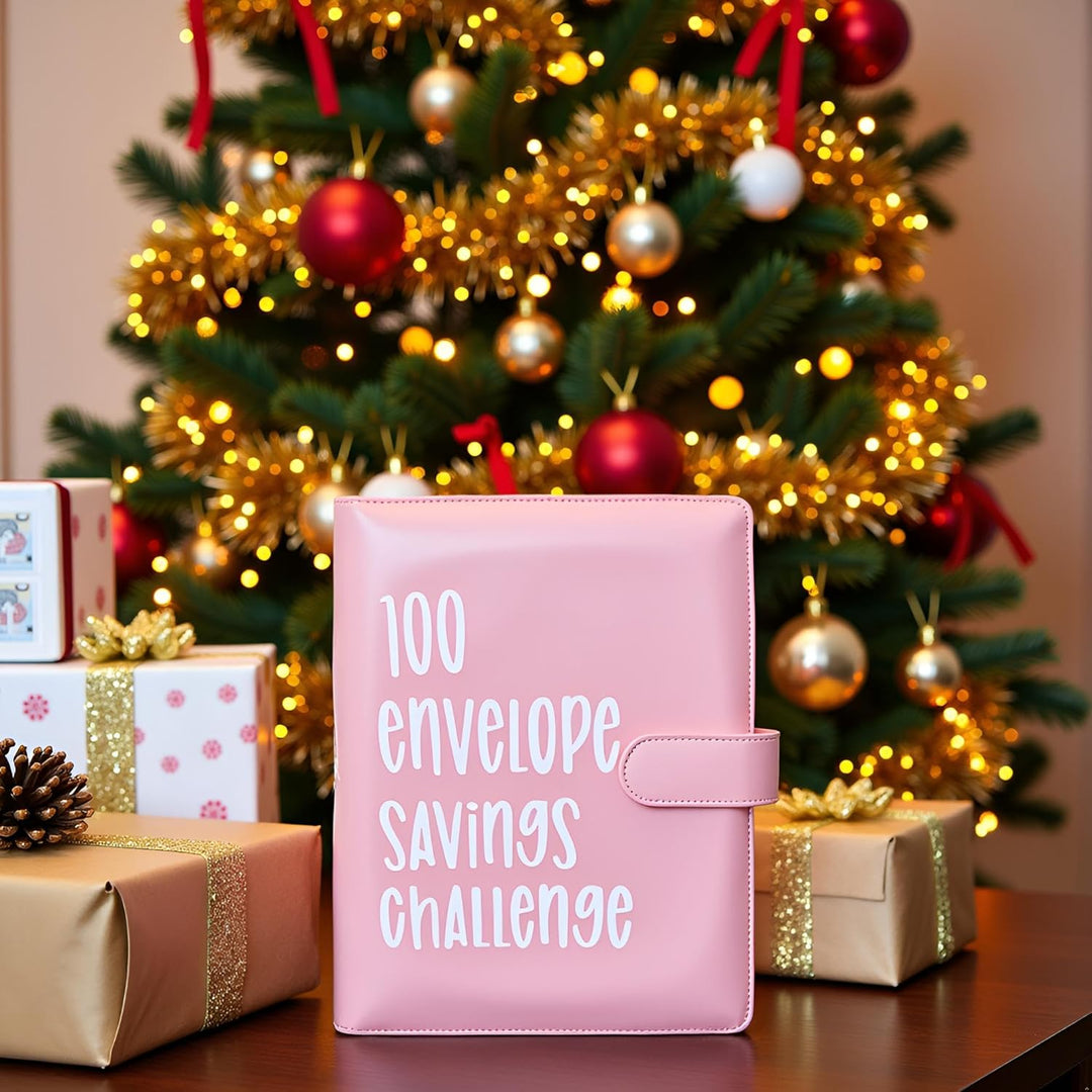 100 Envelope Saving Challenge, Geldsparbinder Budget Planner Sparbuch für Geld Challenge 100 Umschlä