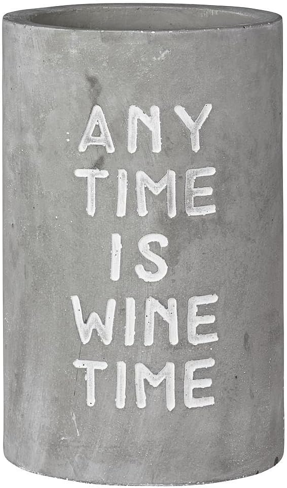Räder Vino Beton Weinkühler Any Time is Wine Time D 13,5 cm | H 21,5 cm Grau, D 13,5 cm | H 21,5 cm