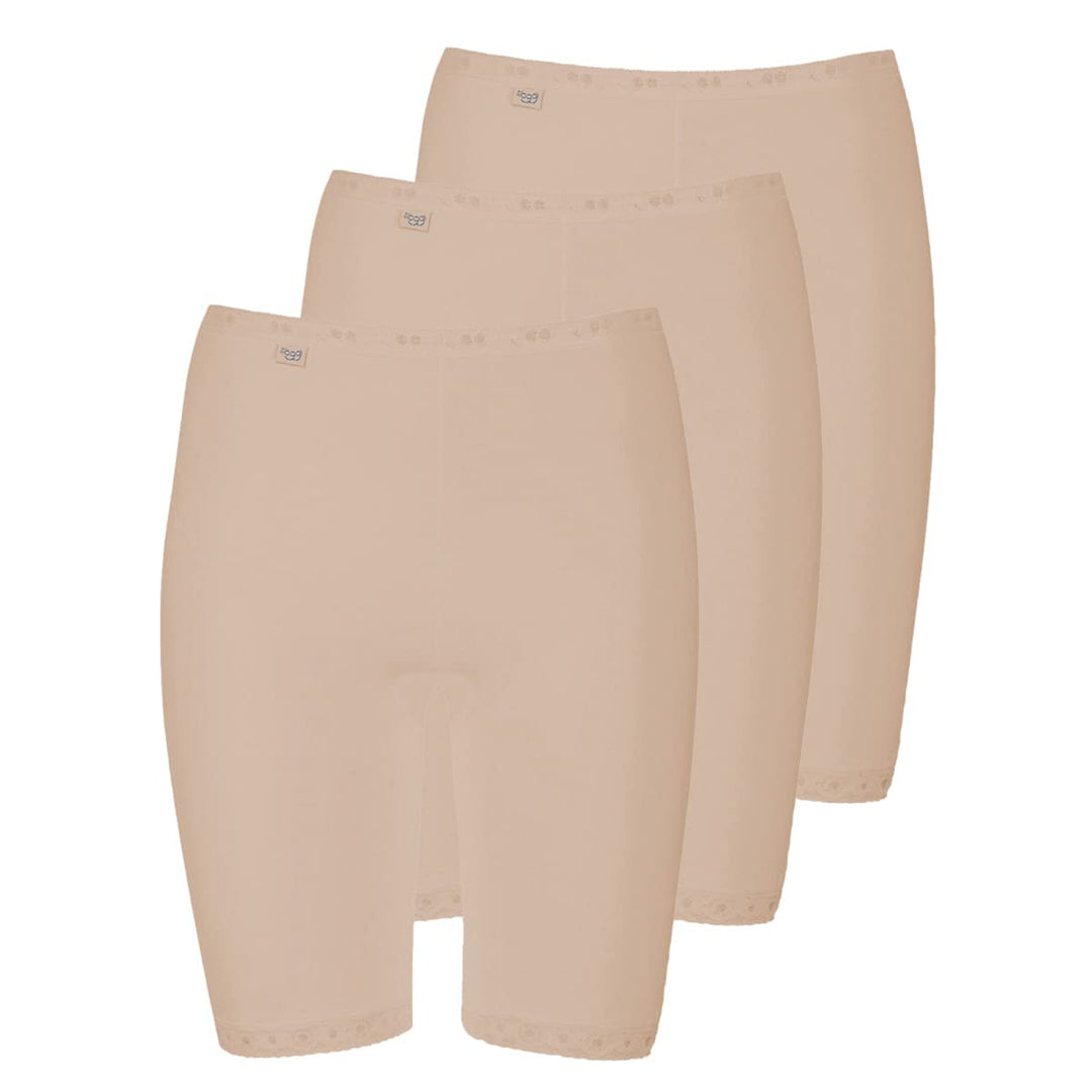 Sloggi - Basic+ - Damen - Long Slip - Unterhose - Baumwolle - Longshort 44 3 X Skin, 44 3 X Skin