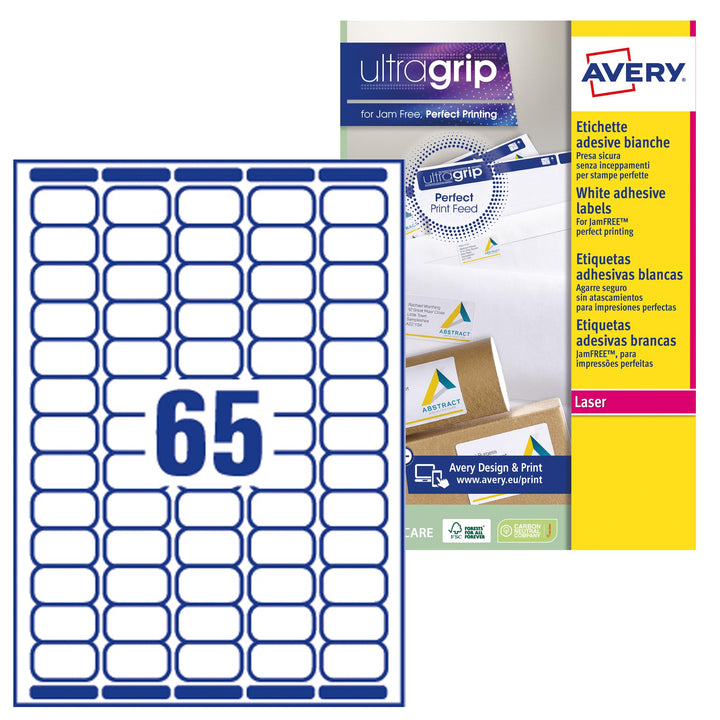 Avery Mini-Etiketten (für Laserdrucker, Value Pack) weiss