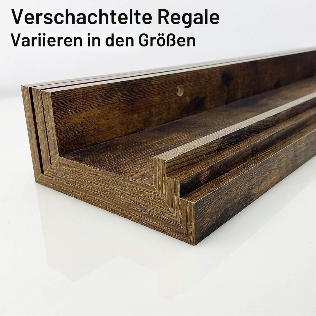 EXYGLO 40cm Lang Wandregale, Rustikale Schweberegale Bilderleiste für Wohnzimmer, Küche, Kinderzimme