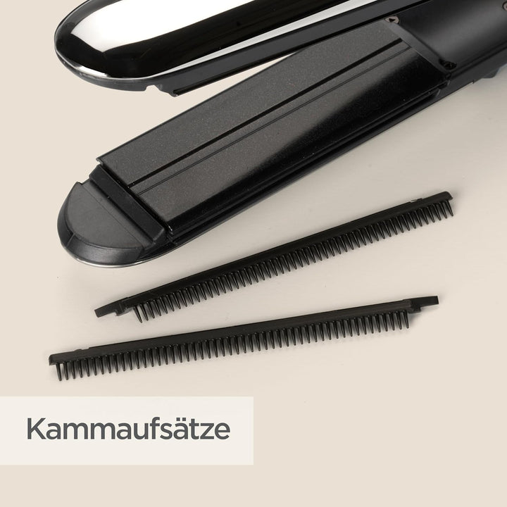 BaByliss Steam Shine Styler, 2-in-1 Dampfglätteisen, für müheloses Glätten oder leichte Locken, ST49