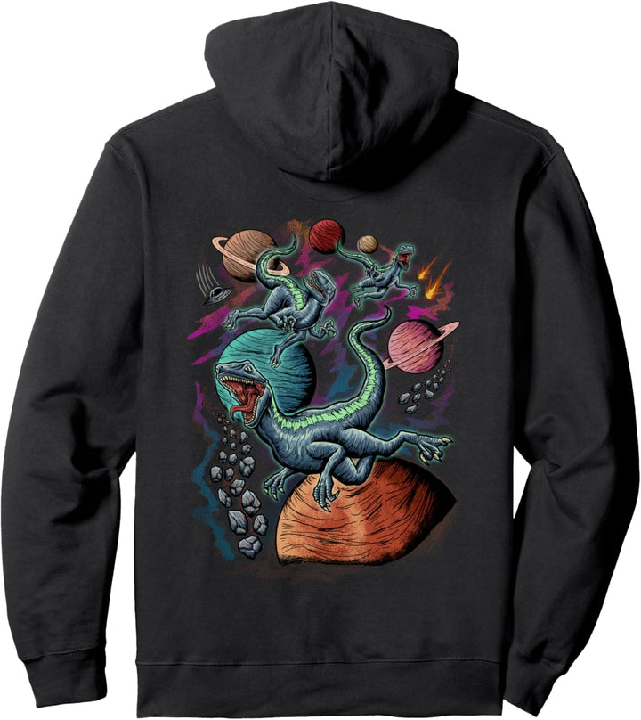 T-Rex Dinosaurier im Weltraum Galaxy Halloween Kostüm Pullover Hoodie