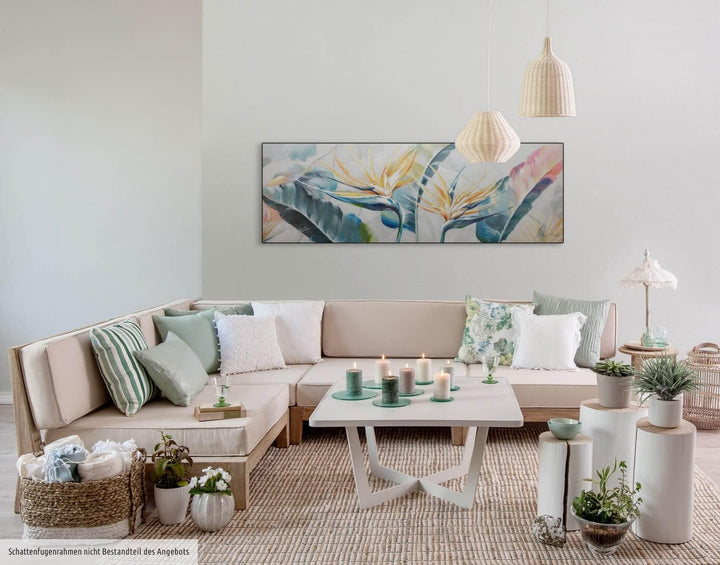 KunstLoft Leinwandbild | 100% HANDGEMALT | 150x50cm | Gemälde &