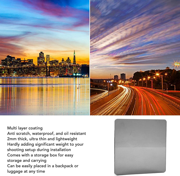 ND-Filter, quadratisch, 100 x 100 mm, Neutraldichtefilter für Kamera-Objektive, dünnes optisches Gla