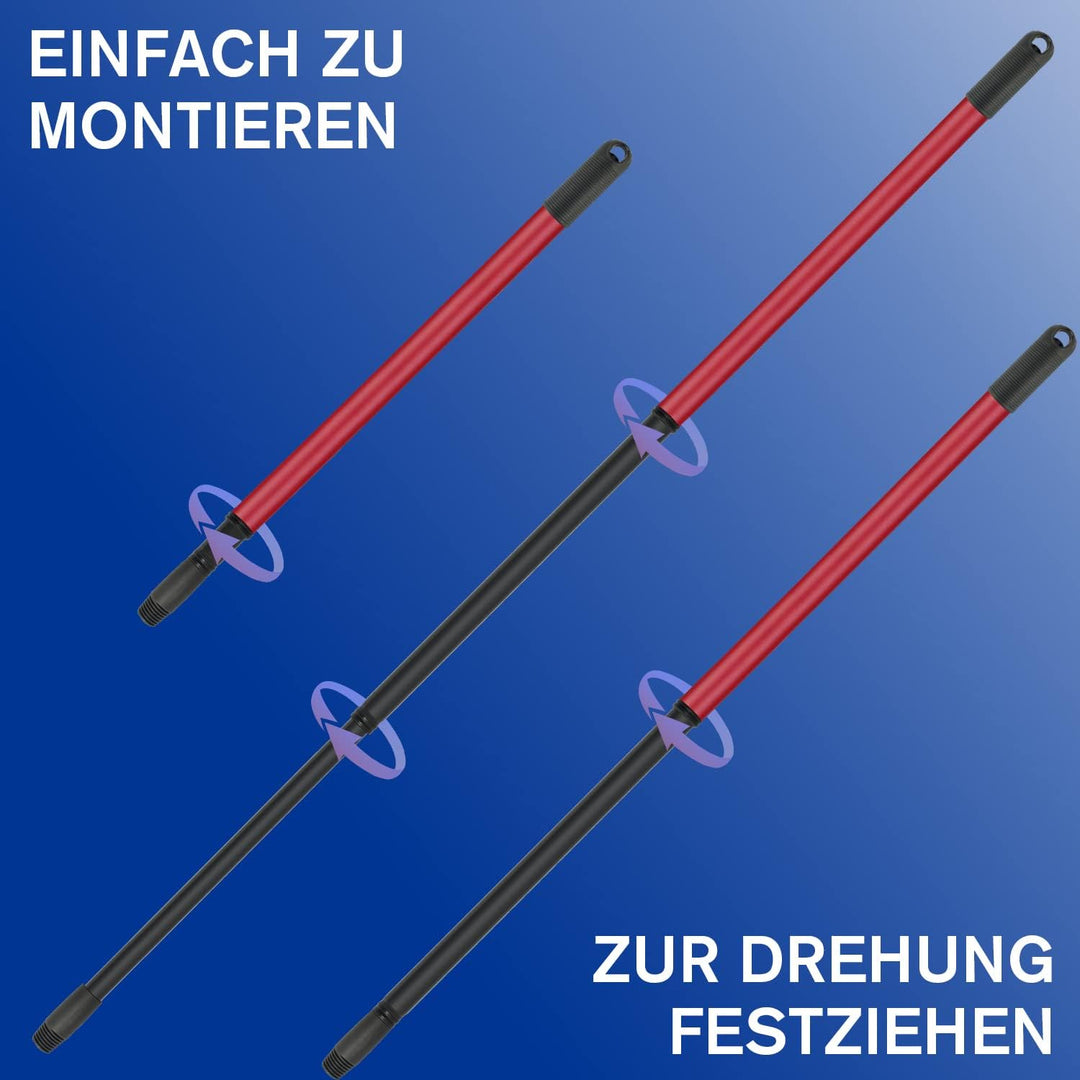 Moppzubehör Teleskopstiel Ersatzstiel für Viledar Turbo Wischmopp 123cm, Teleskopstiel