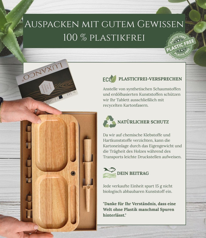 Schlüsselschale und Taschenleerer Holz mit 2 Fächern für Münzen, Uhren... Schlüsselkorb - Handyhalte