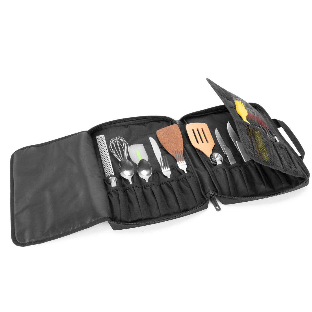 samdew Reise Koch Messer Tasche, Professioneller Messer Aufbewahrungs Tasche für Köche mit 20 Slots