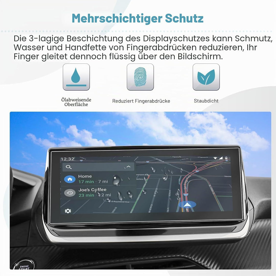 CDEFG [2 Stück] Peugeot 208 E-208 2008 E-2008 2020-2022 2023 Auto Navigation Schutzfolie 4H Kratzfes