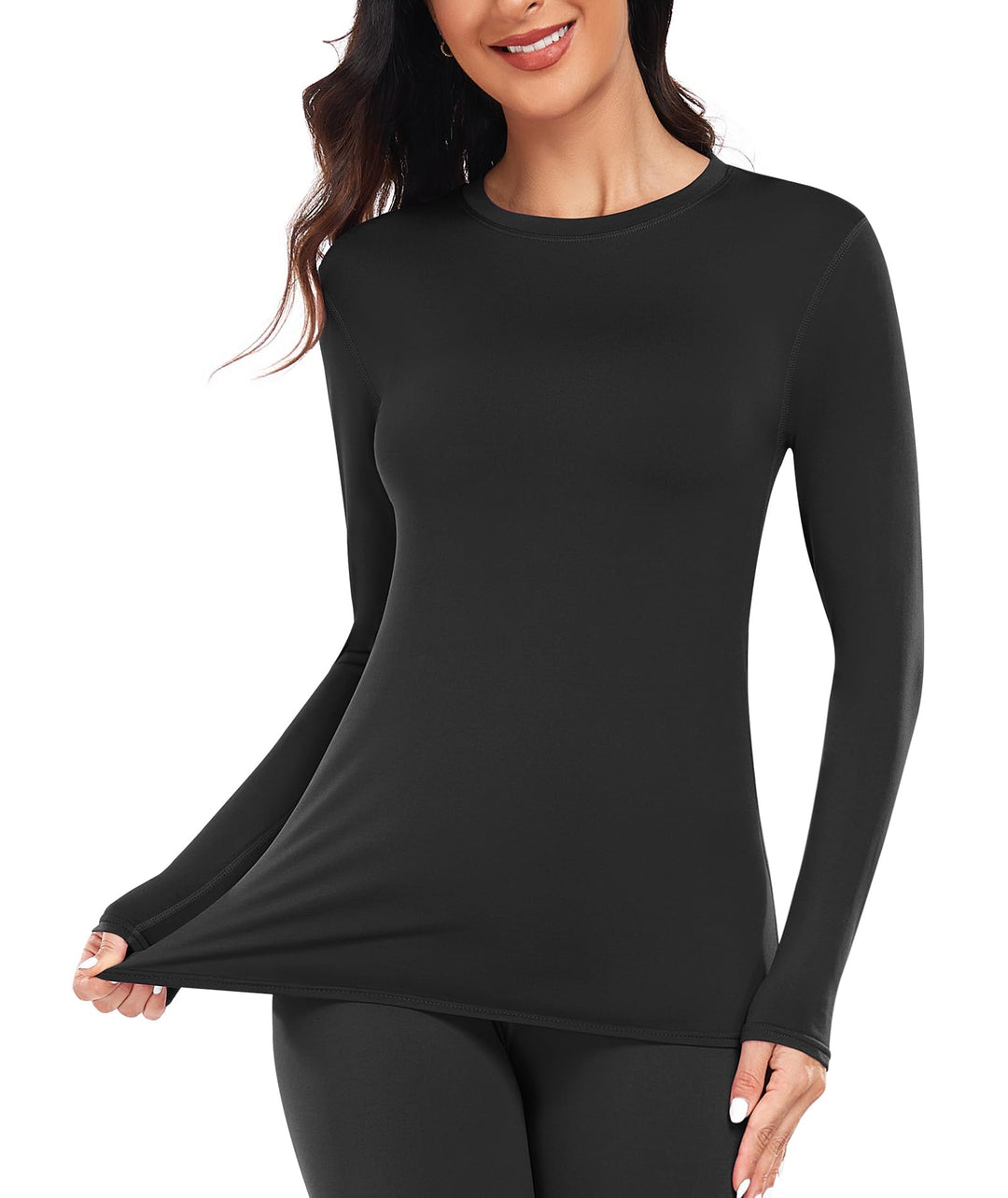 YADIFEN Thermounterwäsche Damen Thermo Oberteil Langarm Thermoshirt Warme Unterwäsche Winter Funktio