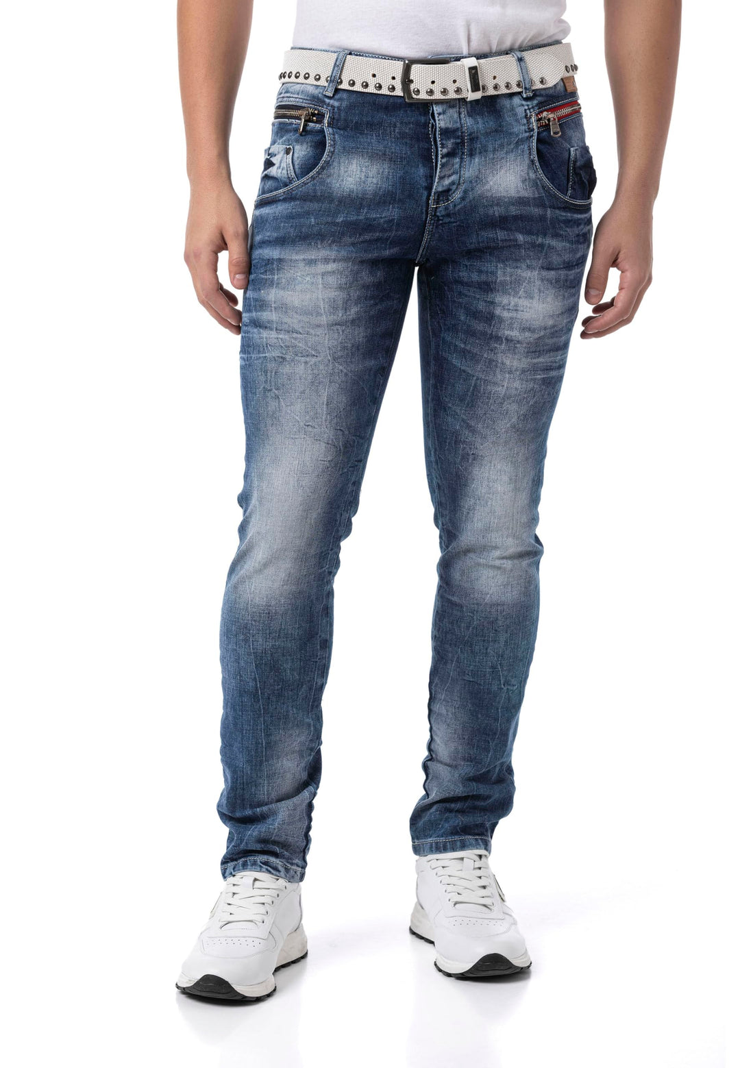 Cipo & Baxx Herren Jeans | Modernes Denim | Markante Details | Vielseitig kombinierbar für Freizeit