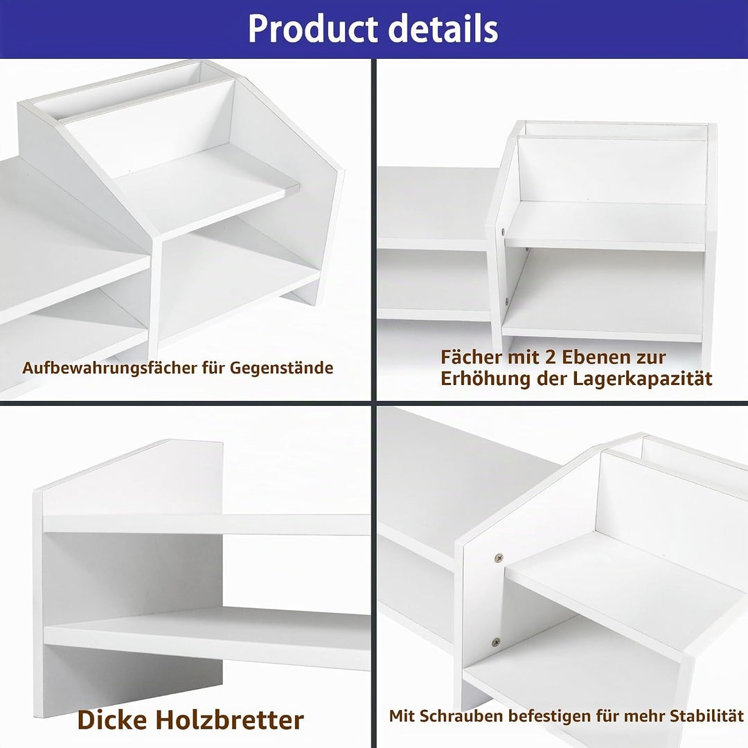Catekro Monitorständer Monitorregal Computer Booster Ständer Computer Laptop Erhöhter Tisch Desktop