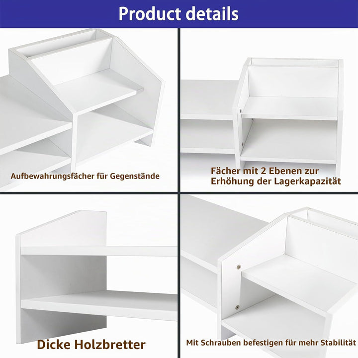 Catekro Monitorständer Monitorregal Computer Booster Ständer Computer Laptop Erhöhter Tisch Desktop