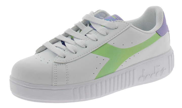 Diadora Game Step Wonderland GS Weisse Madchen-Sportschuhe 178346C2400