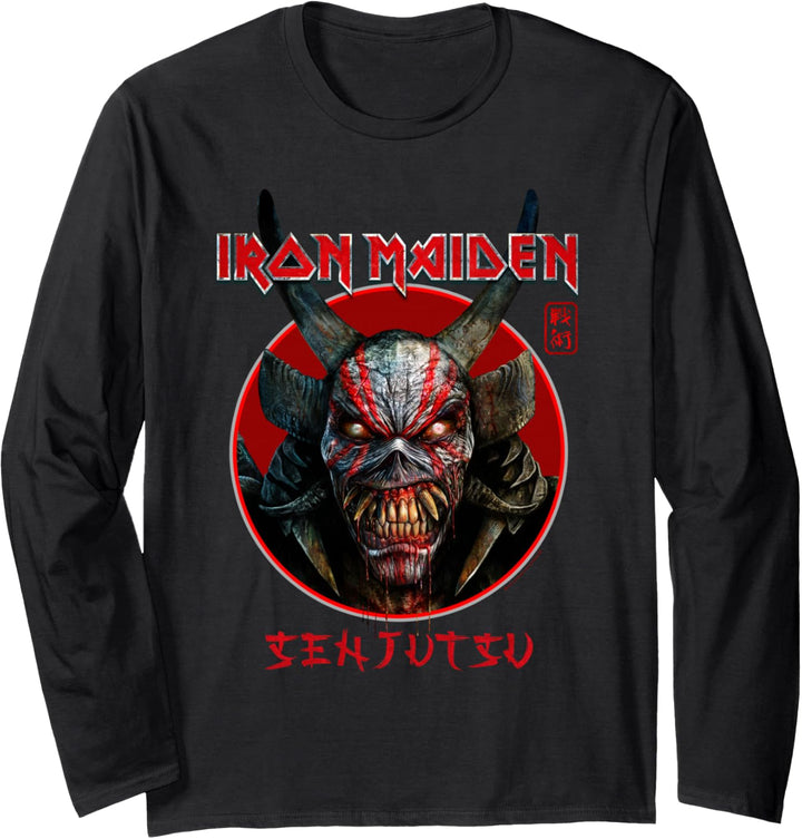 Iron Maiden Senjutsu Eddie Face Circle Langarmshirt