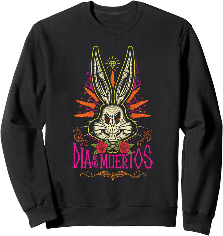 Looney Tunes Dia De Los Muertos Creepy Bugs Bunny Halloween Sweatshirt