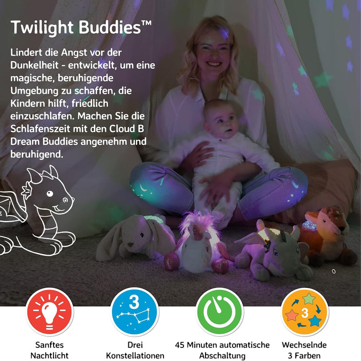 Cloud b Nachtlicht Sternenprojektor für Kinder |Plüsch LED Galaxie Deckenprojektor| 3 Farboptionen |