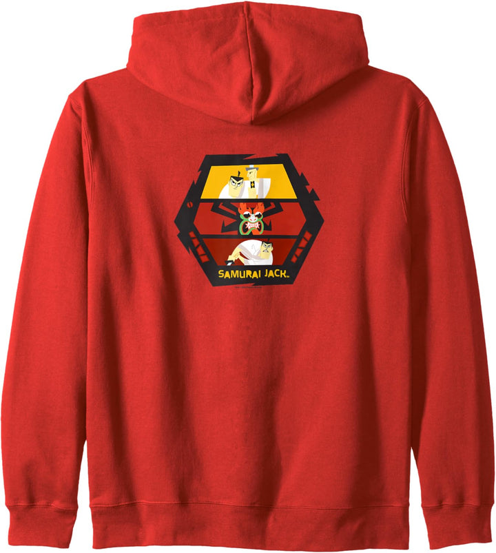Samurai Jack Double Jack vs Aku Hex Kapuzenjacke