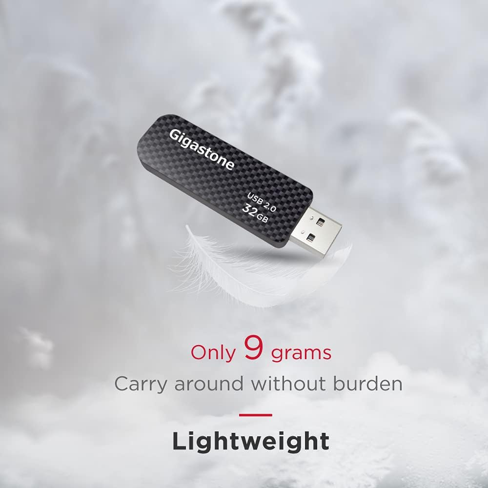 Gigastone V30 32GB USB 2.0 Flash-Laufwerk, Einziehbarer PC-Schlüssel für MacBook Laptop, Windows Mac