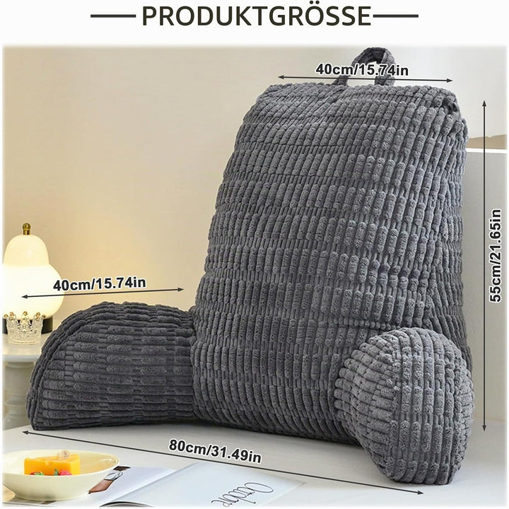 Lesekissen für Bett Und Sofa, Erwachsenensofa mit Rückenlehnenkissen, Sitzkissen mit Armlehne, Rücke