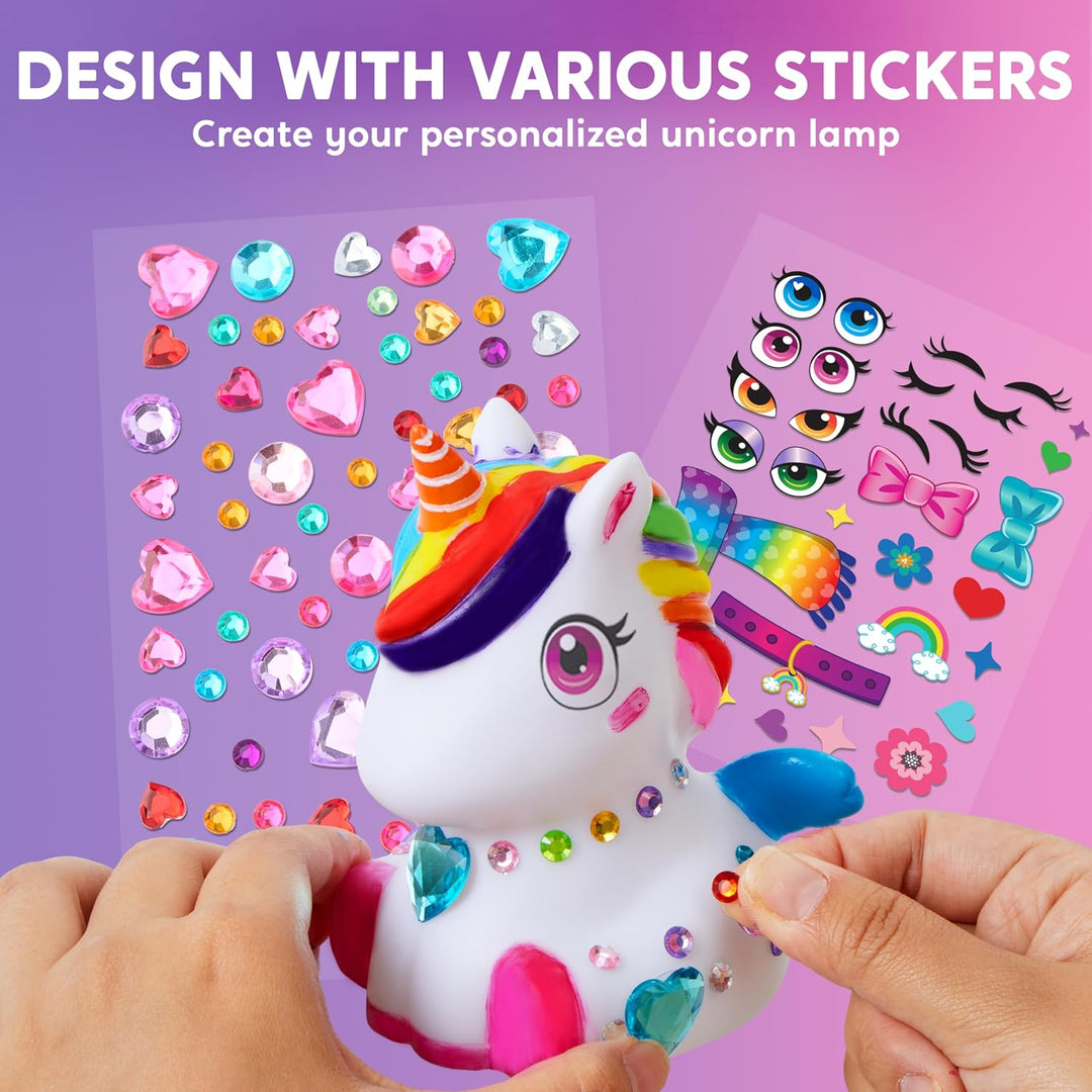 Klever Kits Einhorn Lampe Bastelset Kinder ab 6+ jahre,Basteln Mädchen ab 6 7 8 9 10 11 12 jahre,Kre