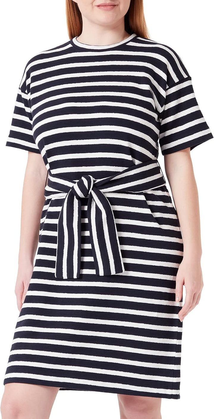 Seidensticker Damen Regular Fit Blusenkleid Kurzarm Kleid 34 Dunkelblau, 34 Dunkelblau