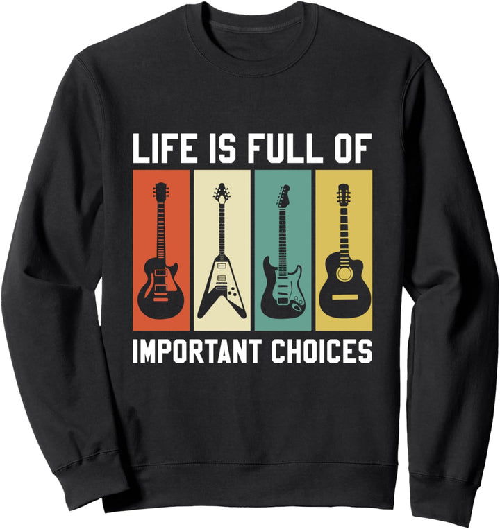 Gitarre Vintage Gitarrist Musiker E-Gitarre Geschenk Sweatshirt