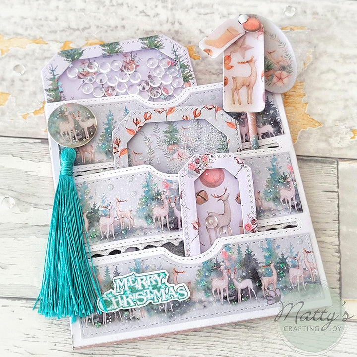 Matty's Crafting Joy Stanz-Set mit genähten Schlitzen, grosse Stanzformen aus Metall, für Kartenhers