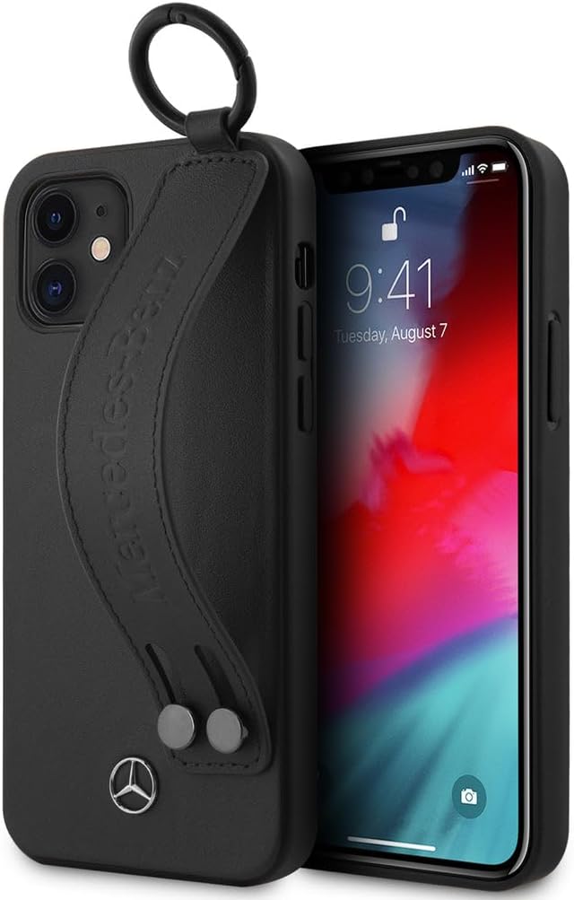 Mercedes-Benz "MEHCP12SLSSBK hardcase Strap Line Hülle für iPhone 12 Mini 5,4"" Schwarz