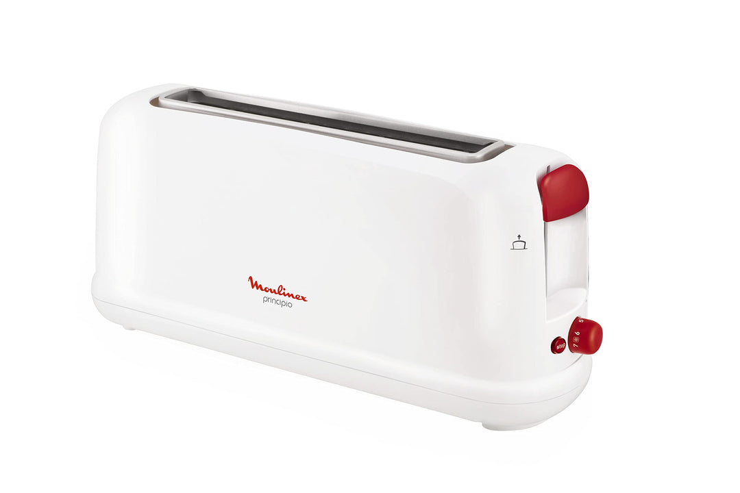 Moulinex Principio LS160111 Toaster mit langem Schlitz, 25 cm, Krümelauffangschale mit 7 Röststufen,