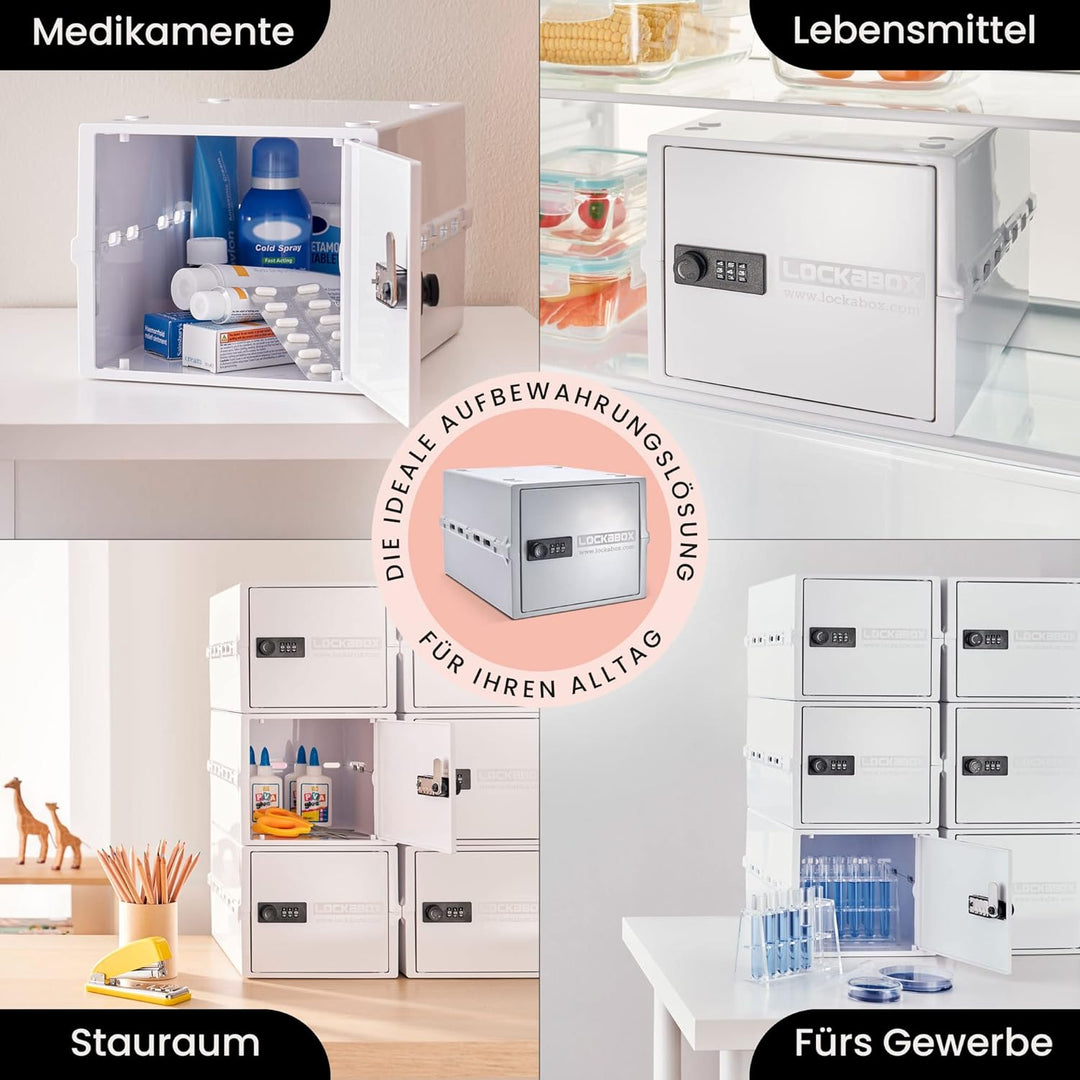Lockabox One™ | Kompakte Abschliessbare Box aus Polycarbonat mit Zahlenschloss für mehr Sicherheit z