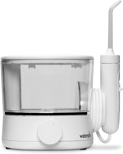 Waterpik ION WF11 Munddusche (Weiss), kabellos, wiederaufladbar und tragbar, mit 6 Aufsätzen und 1 A