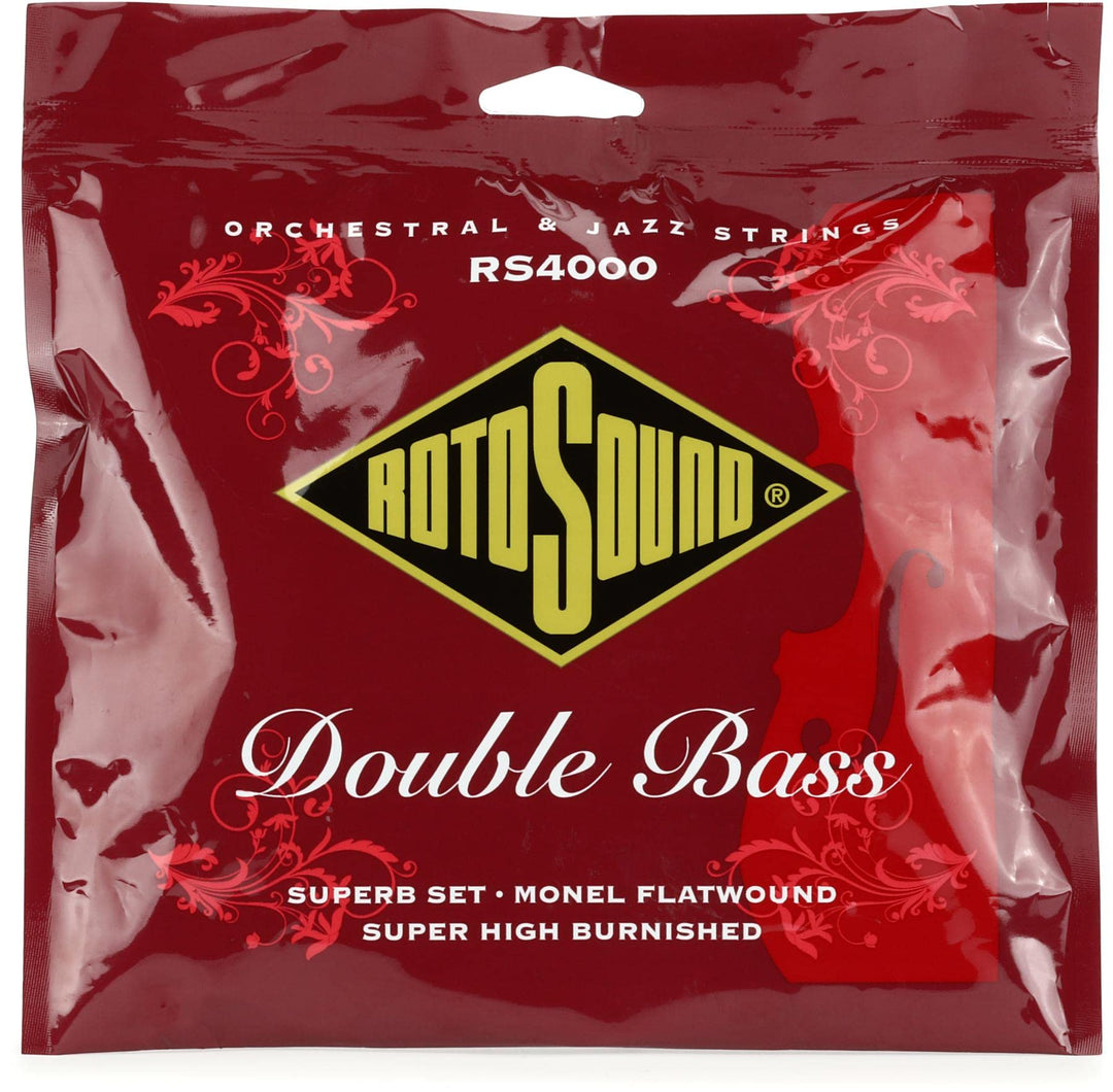 Rotosound Saiten für Kontrabässe Nylon/Monel-Flachdraht 1 Satz Satz Medium RS4000M, Satz Medium RS40
