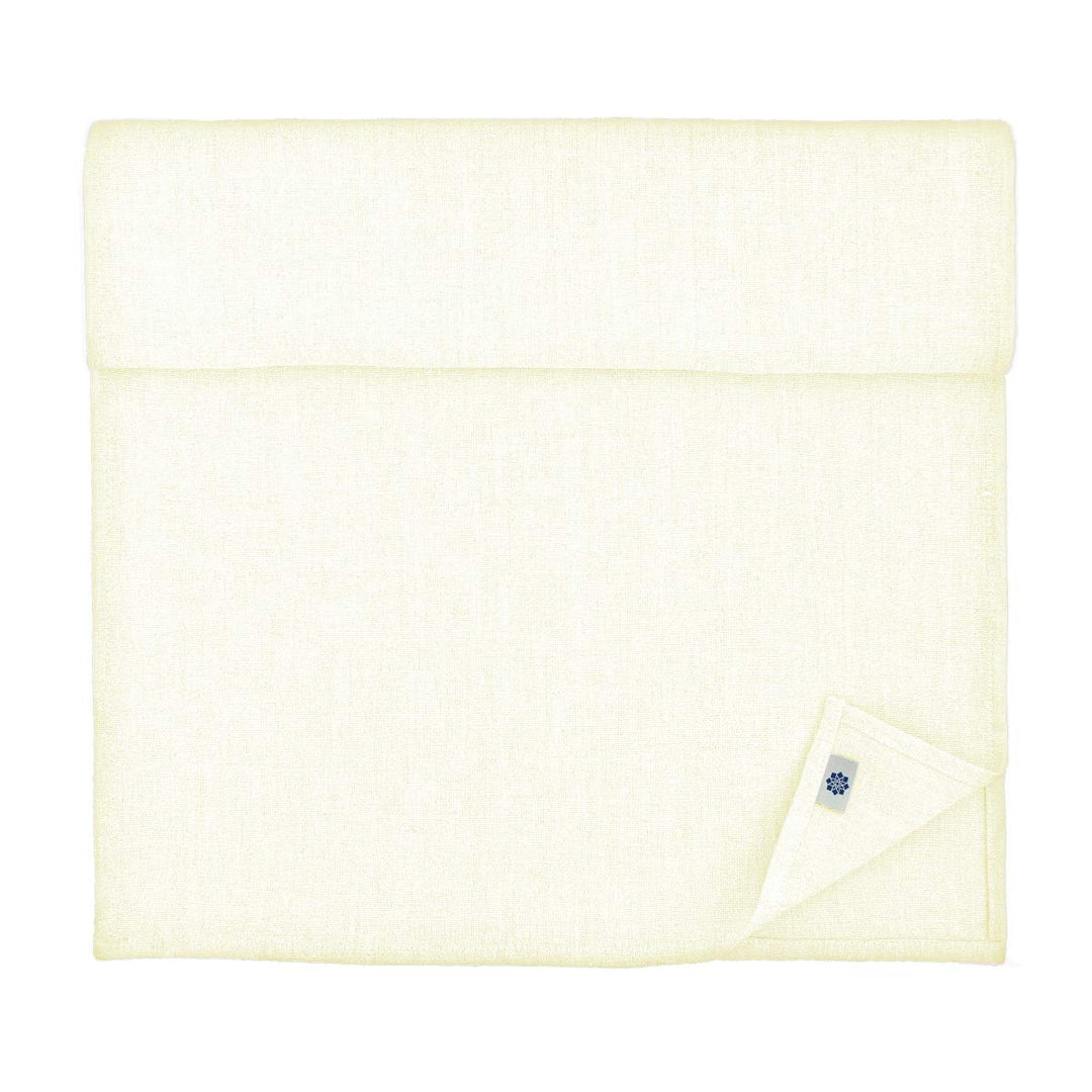 Linen &amp; Cotton Tischläufer Stoff Tischband Tischdeko Hygge 100% Leinen, Ecru Weiss (40 x 90 cm) Klei