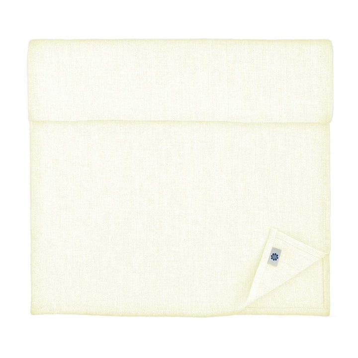 Linen &amp; Cotton Tischläufer Stoff Tischband Tischdeko Hygge 100% Leinen, Ecru Weiss (40 x 90 cm) Klei