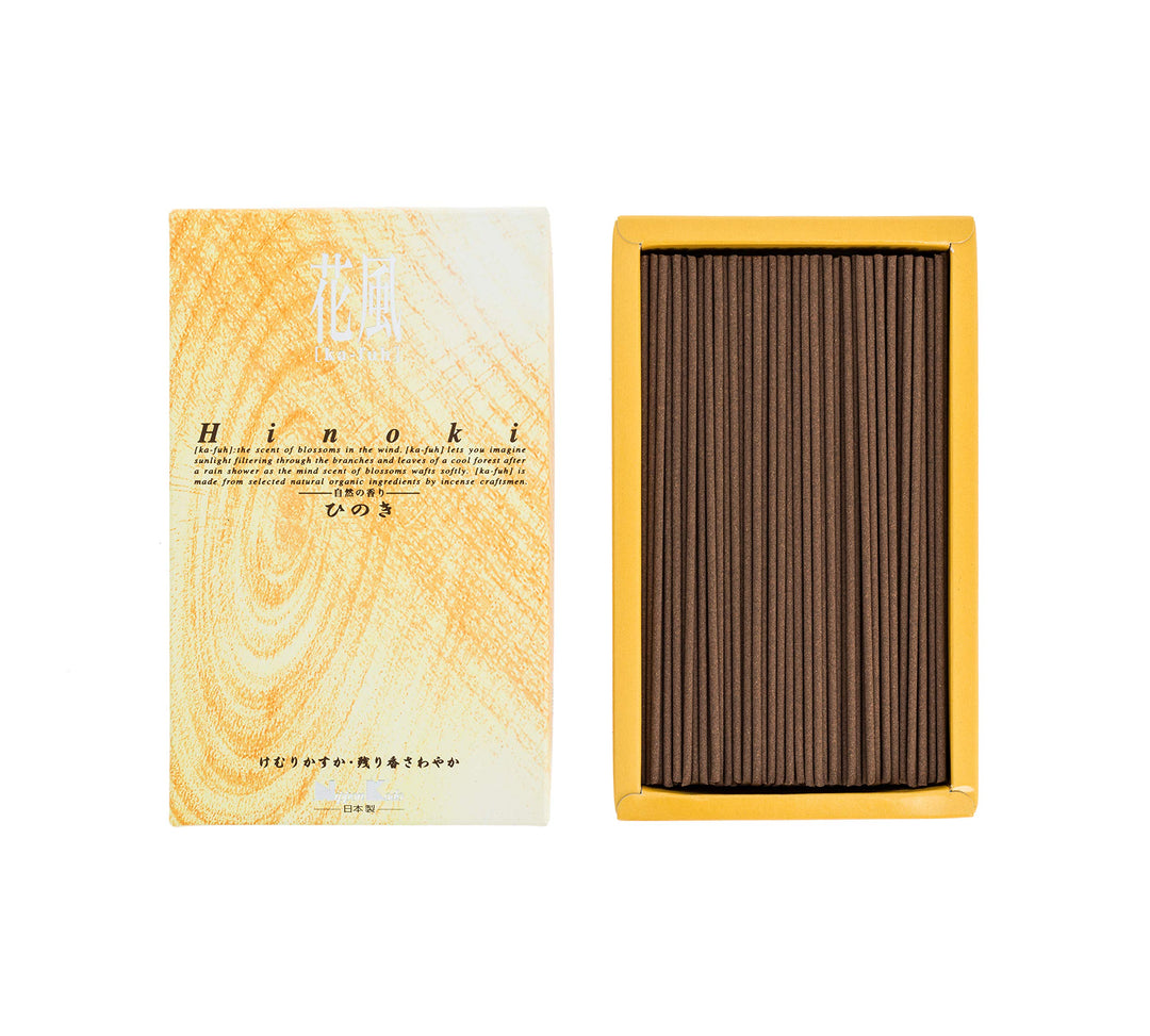 Nippon Kodo Japanische Räucherstäbchen Ka-Fuh Japanische Zypresse Hinoki, grosse Räucherstäbchenbox,