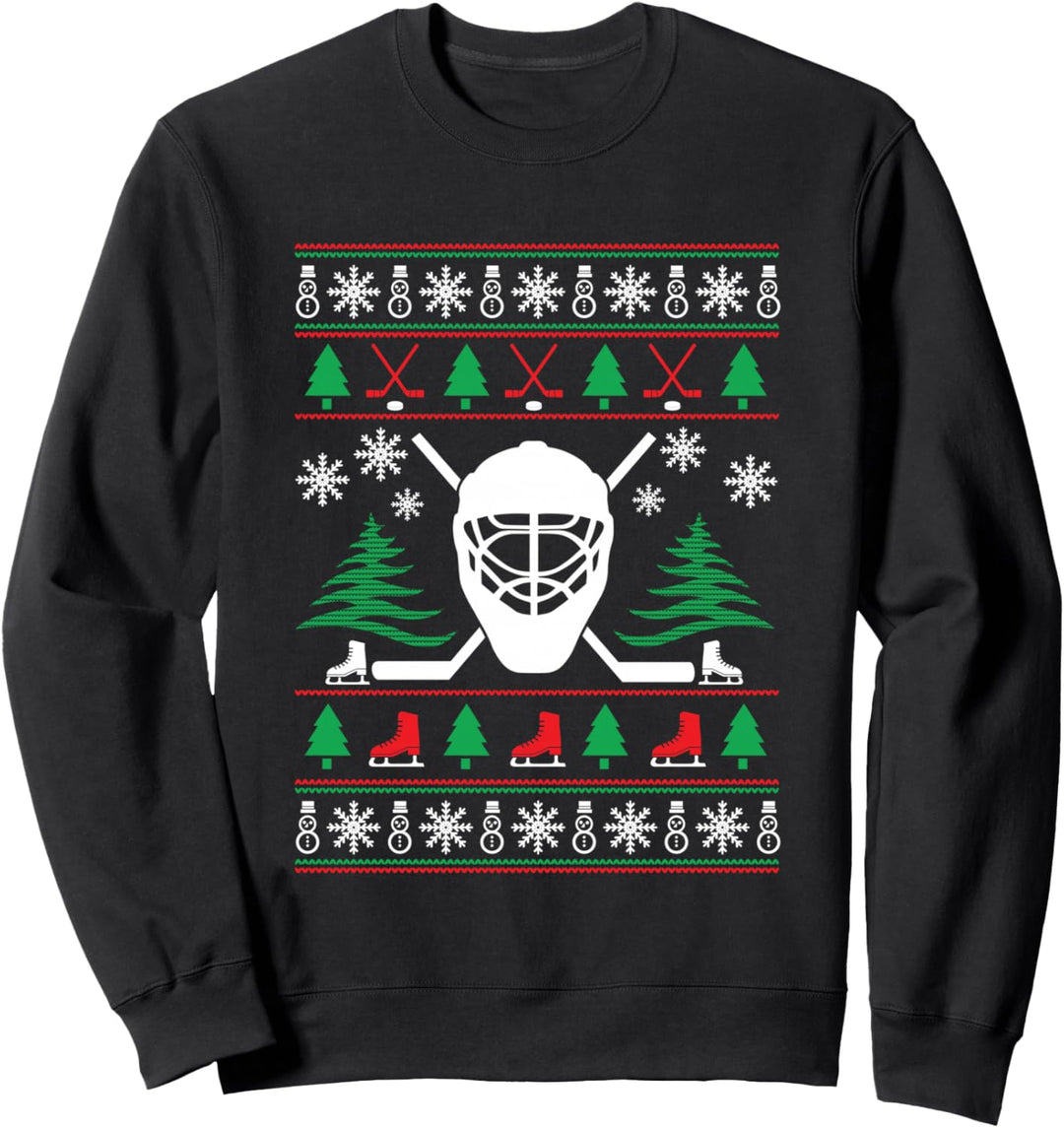 Eishockey hässliche Weihnachtspullover lustiges Eishockey Sweatshirt