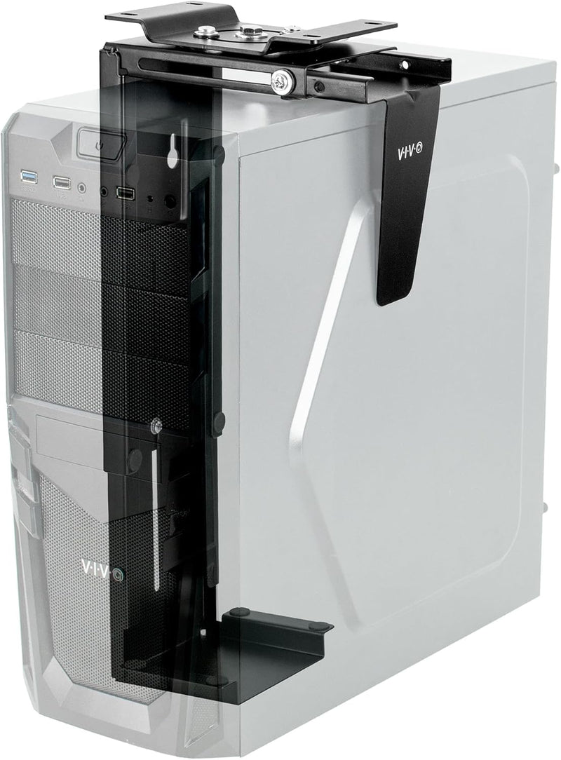 VIVO MOUNT-PC01 Verstellbare PC-Halterung für Schreibtisch und Wand, Computergehäuse-Halterung mit D