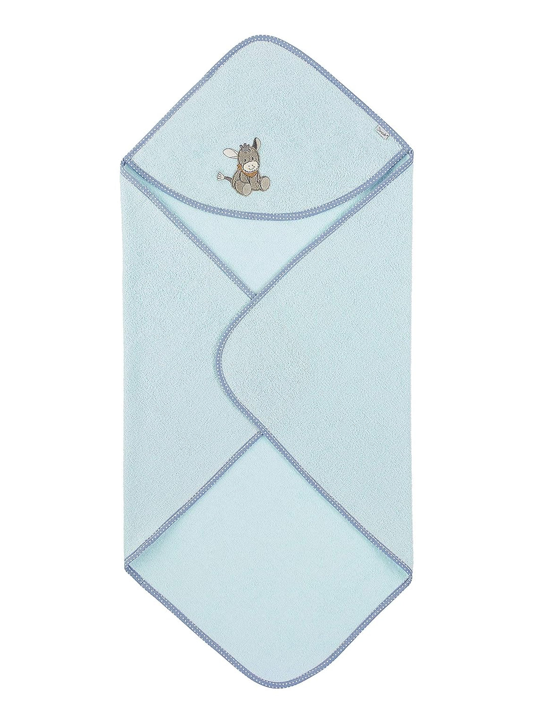 Sterntaler Kapuzenbadetuch Esel Emmi, Alter: ab 0 Monate, 80 x 80 cm, Hellblau Emmi 2020, Emmi 2020