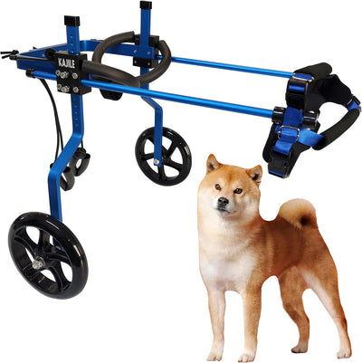 KAJILE Verstellbarer 2-Rad-Hunderollstuhl, L-2 Grösse für behinderte Hund Hinterbeine Rehabilitation