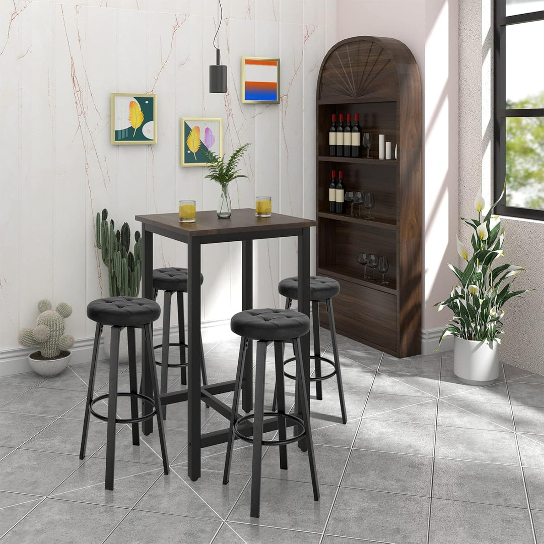 WOLTU Barhocker 2er Set, mit drehbarem Sitz Φ 35,5 cm, gepolsterer Hocker mit Kunstleder-Bezug, Fuss