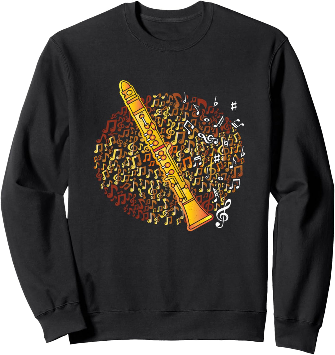 Klarinette Musikinstrument Musiknote Musiker Klarinettist Sweatshirt