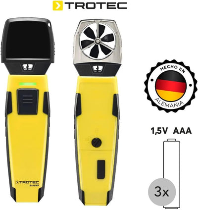 TROTEC Windmesser BA16WP – Windmessgerät, Anemometer – Messbereich 0,6 bis 30 m/s, MultiMeasure Mobi