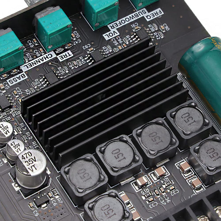 WANGCL 2 x 50 W + 100 W 2.1 K Subwoofer Verstärker Board mit Höhen- und Basssteuerung, Dual TPA3116